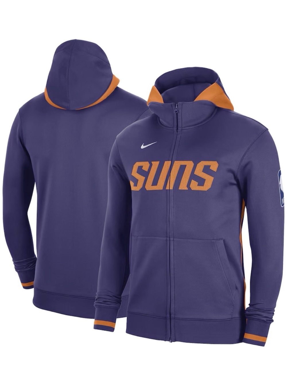Nike Purple and Orange SUNS Full-Zip Hoodie Jacket